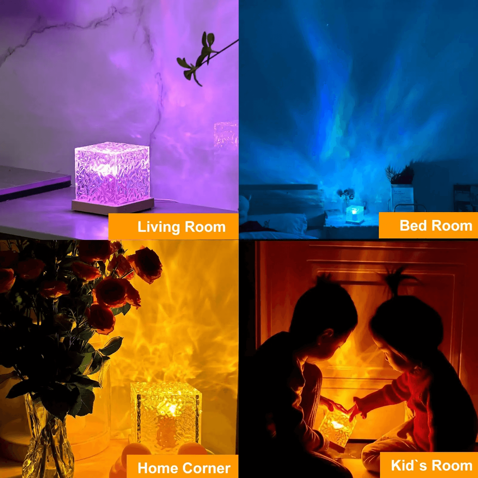 Water Ripples On Table ওয়াটার রিপল টেবিল ল্যাম্প (Rotating Water Ripple Table Lamp) - Gadget Skyz
